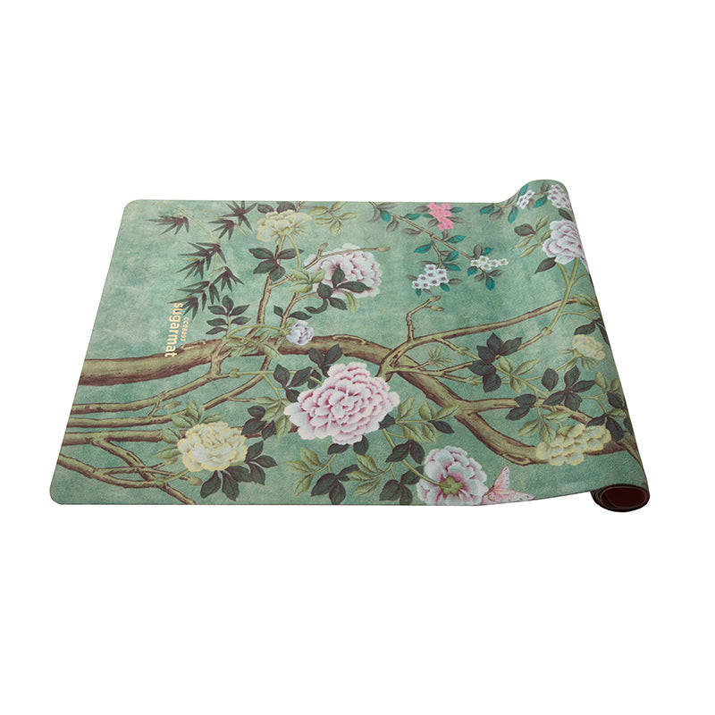 Chinoiserie - Suede Travel Yoga Mat (1MM) - Sugarmat