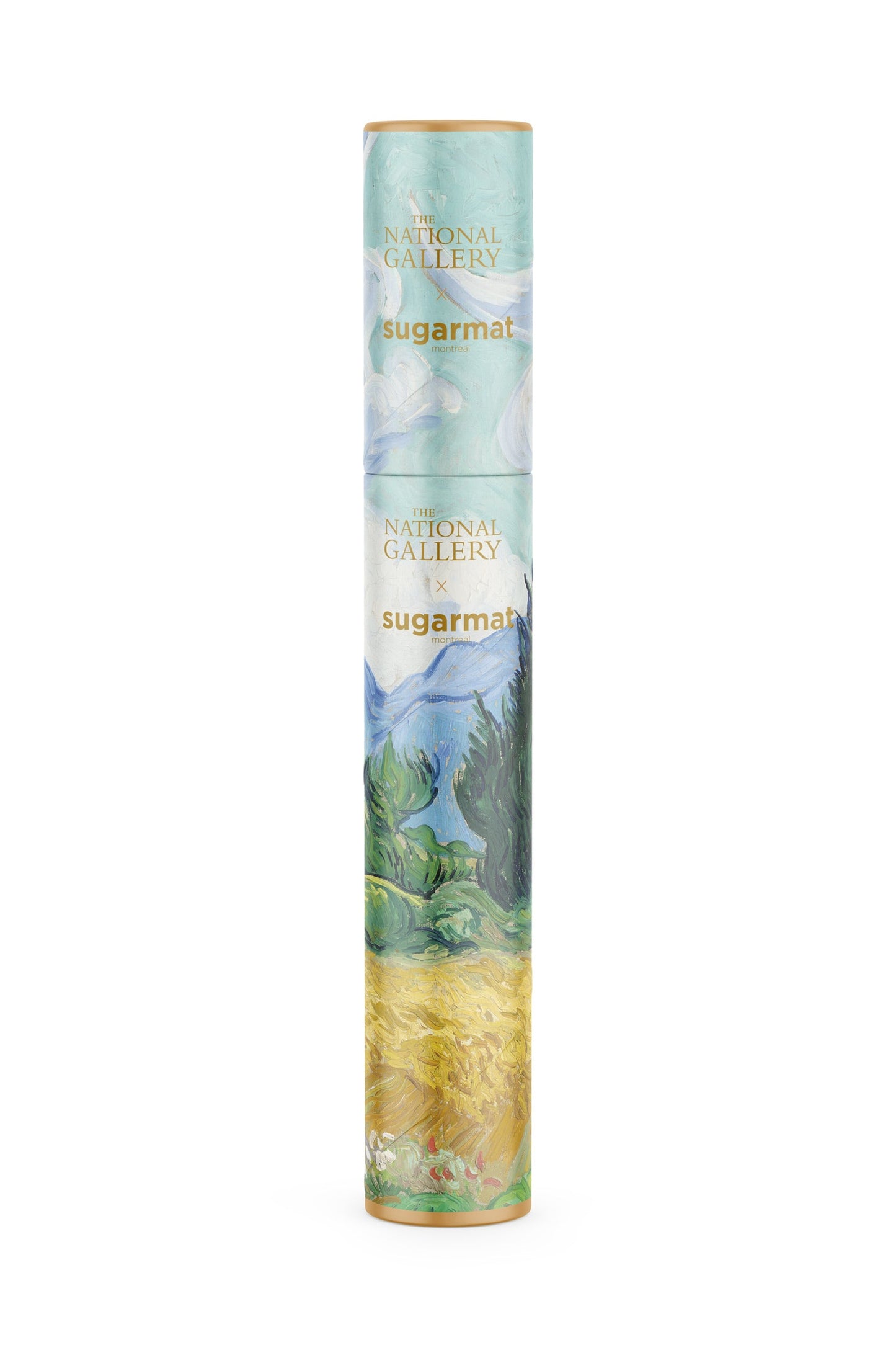 A Wheatfield, with Cypresses by Vincent van Gogh - PU Travel Yoga Mat (1.5MM)